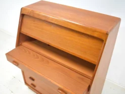 Secrétaire en teck par Dyrlund Danemark bureau des années 1960 Vintage Mid-Century