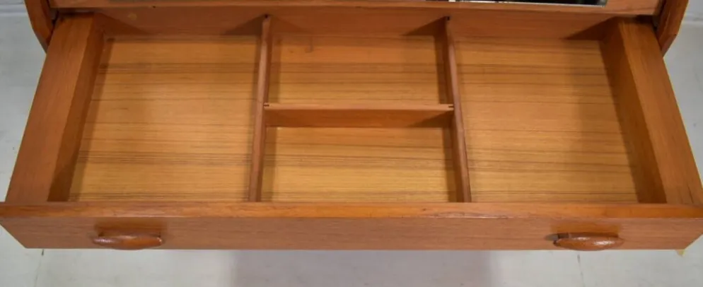Secrétaire en teck par Dyrlund Danemark bureau des années 1960 Vintage Mid-Century