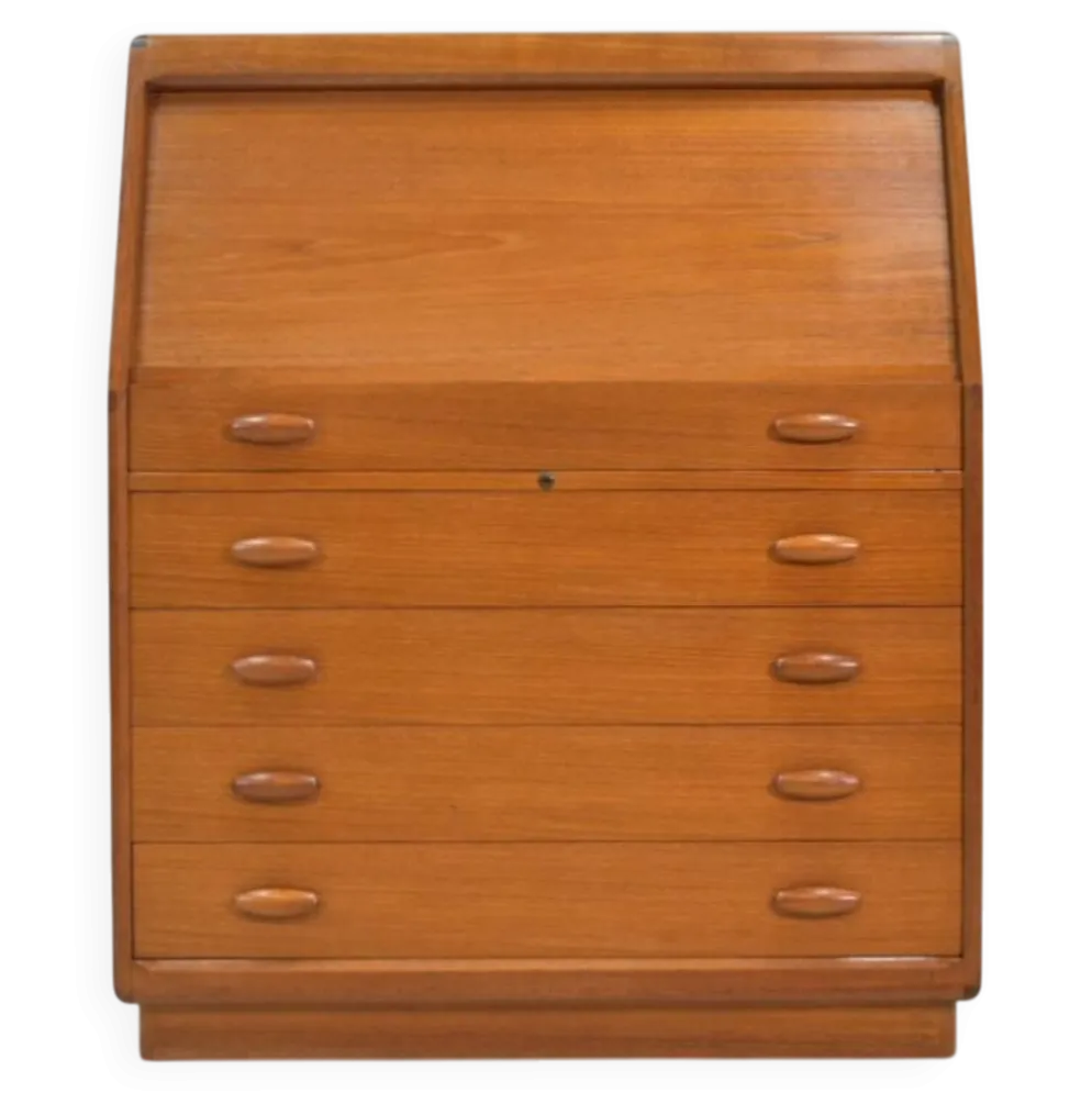 Secrétaire en teck par Dyrlund Danemark bureau des années 1960 Vintage Mid-Century