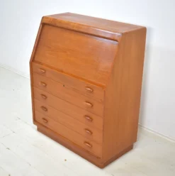 Secrétaire en teck par Dyrlund Danemark bureau des années 1960 Vintage Mid-Century