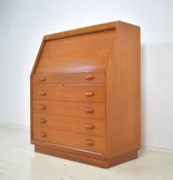 Secrétaire en teck par Dyrlund Danemark bureau des années 1960 Vintage Mid-Century