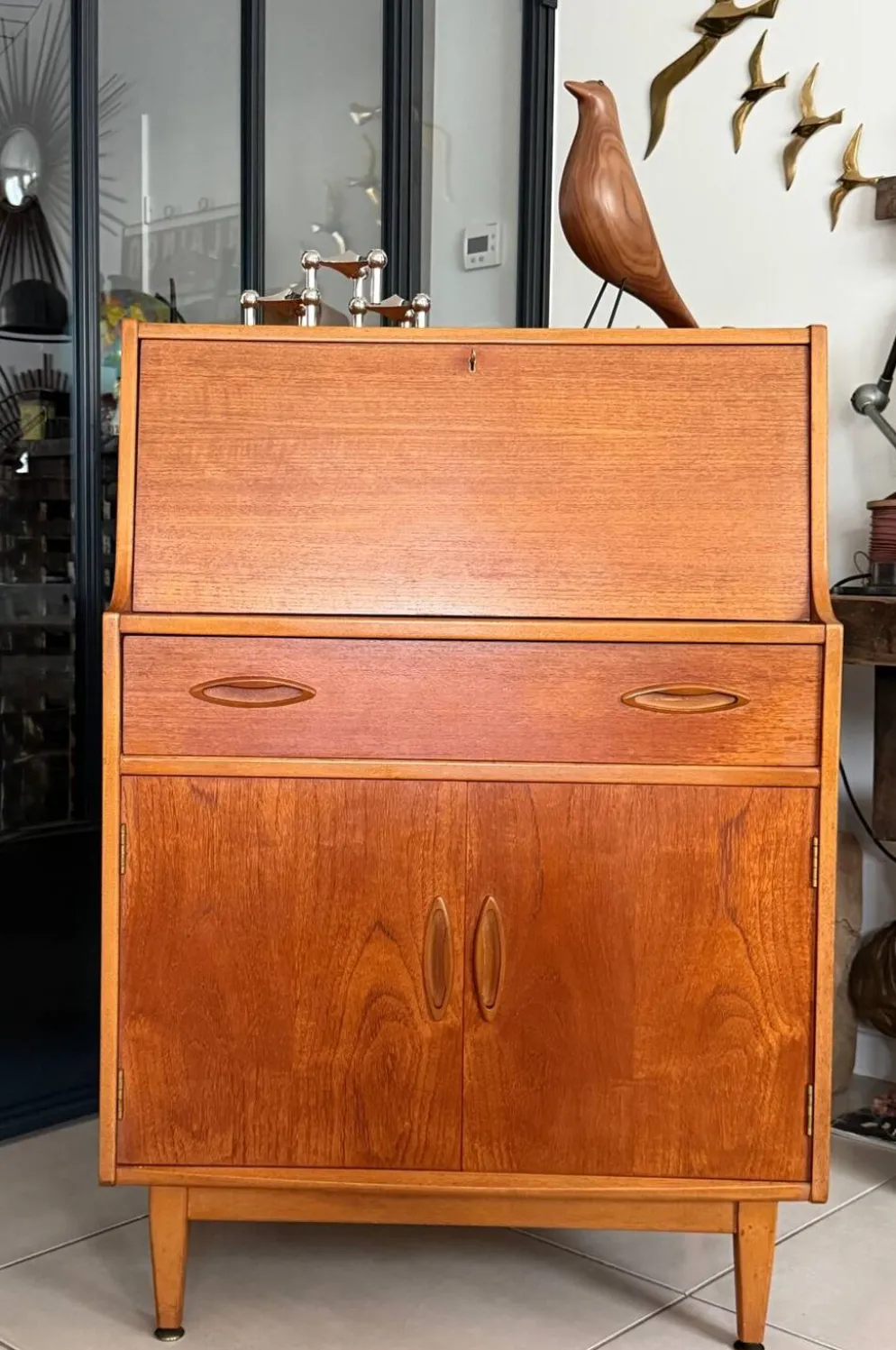 Secrétaire Jentique vintage en teck