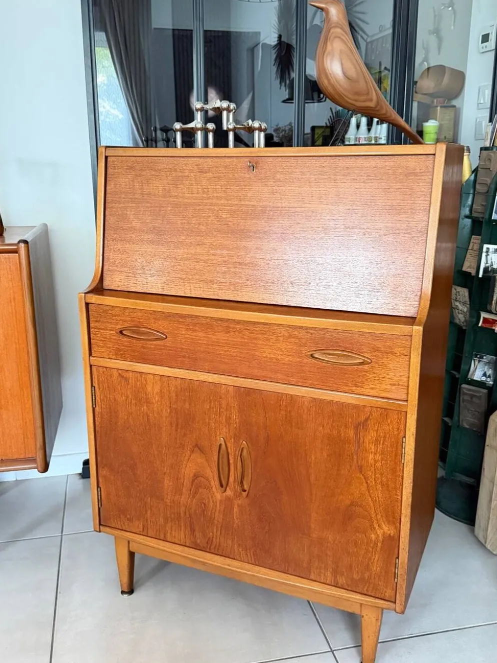Secrétaire Jentique vintage en teck