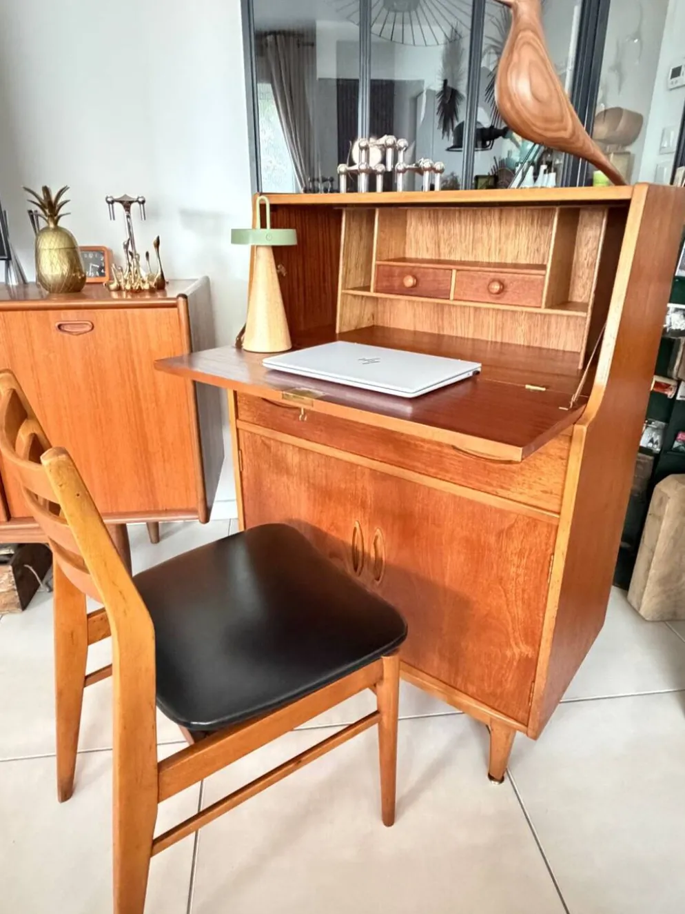 Secrétaire Jentique vintage en teck