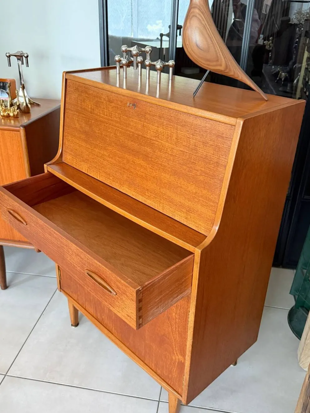 Secrétaire Jentique vintage en teck