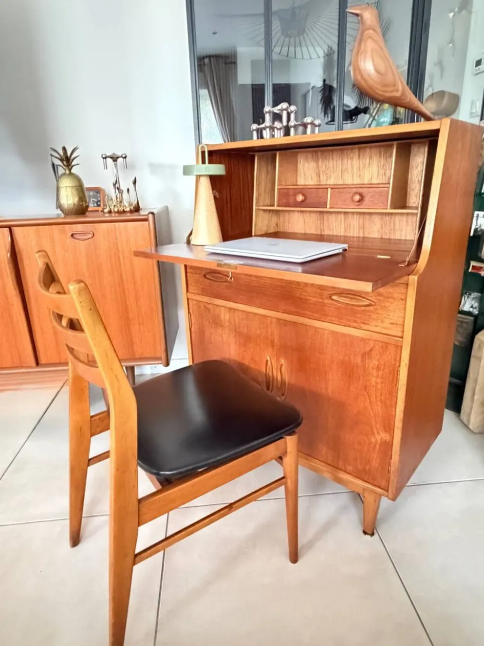 Secrétaire Jentique vintage en teck