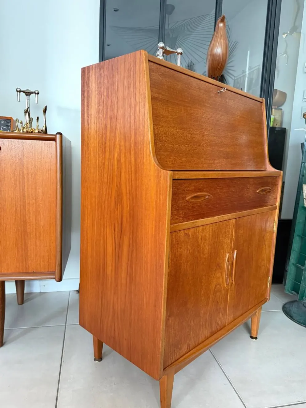 Secrétaire Jentique vintage en teck