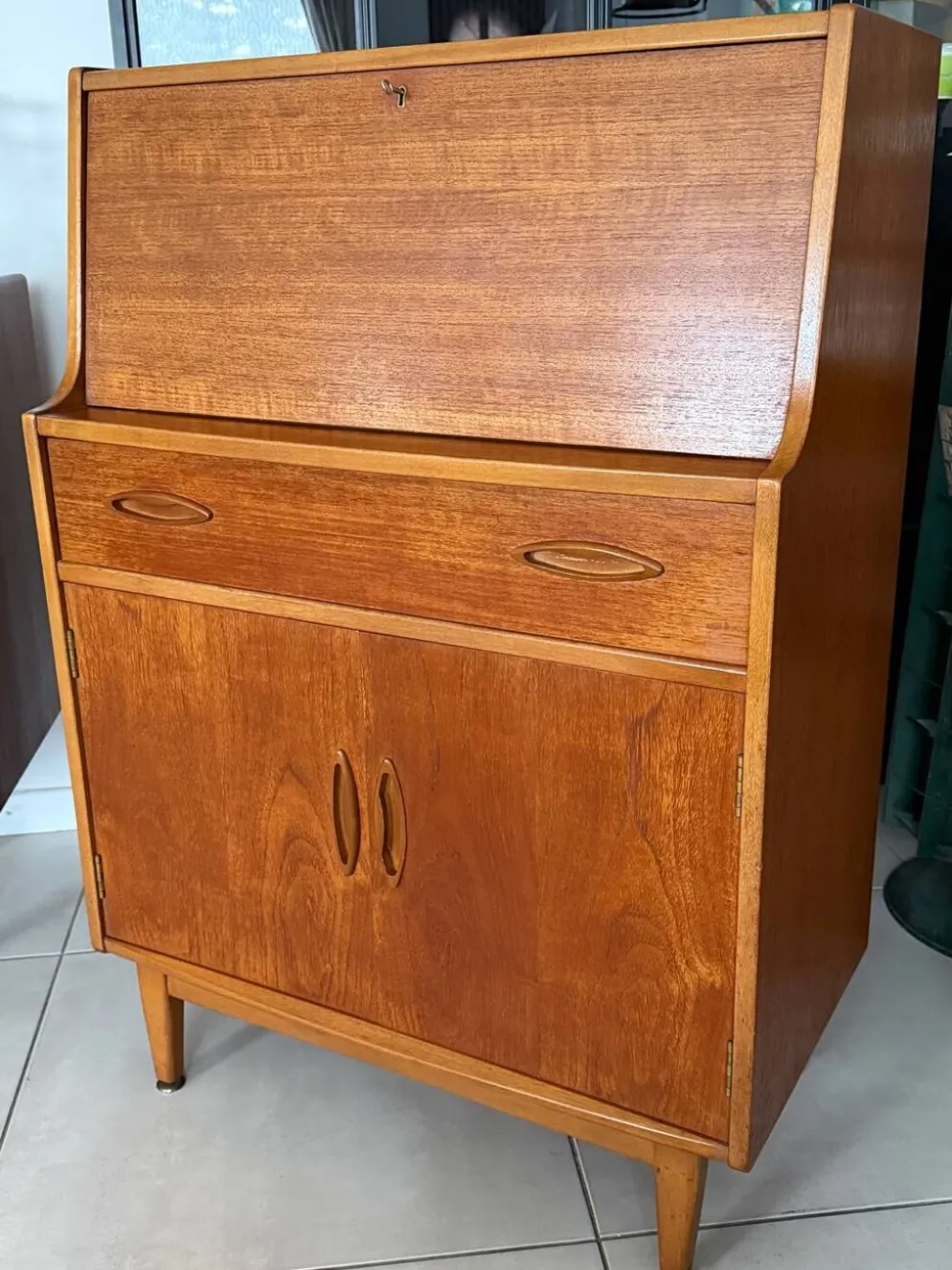 Secrétaire Jentique vintage en teck