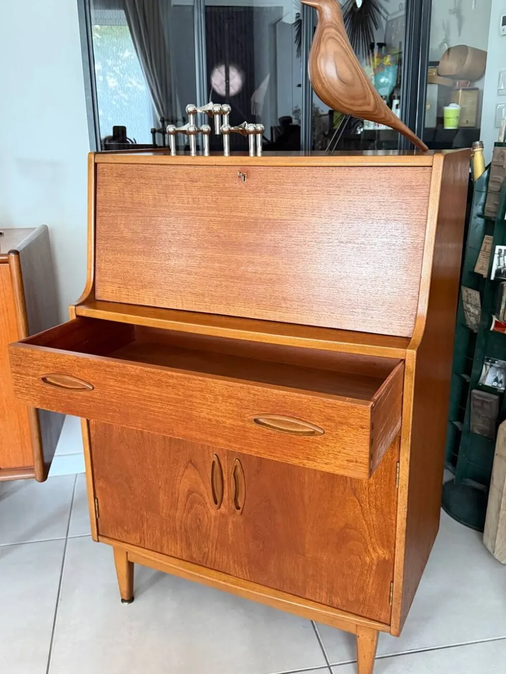 Secrétaire Jentique vintage en teck
