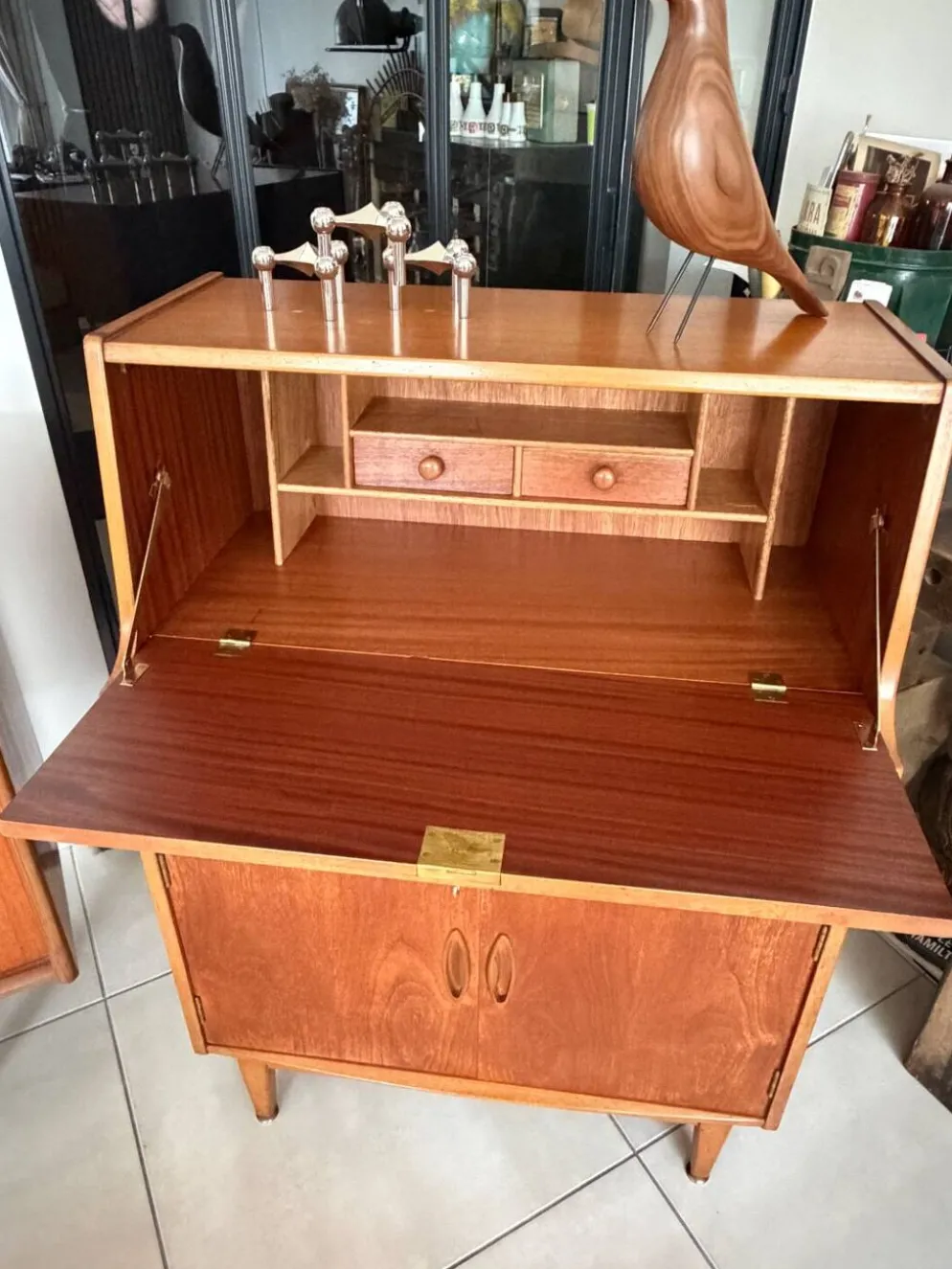 Secrétaire Jentique vintage en teck