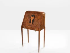Secrétaire loupe d’amboine vers 1920
