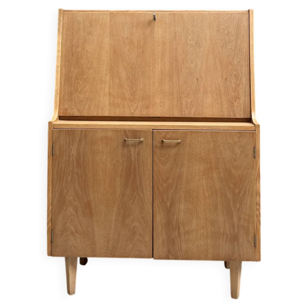 Secrétaire mid-century en chêne (rénovée)