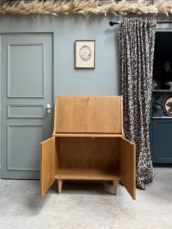 Secrétaire mid-century en chêne (rénovée)