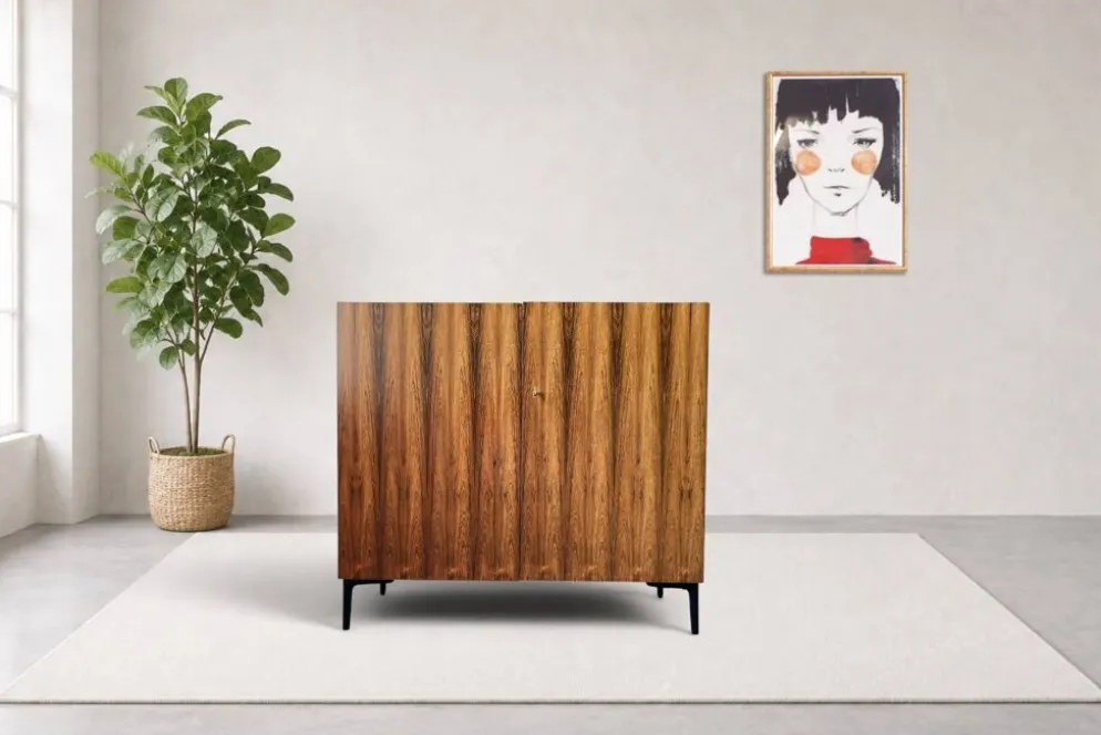 Secrétaire Mid Century Magic Box Bureau à domicile en précieux bois de palissandre