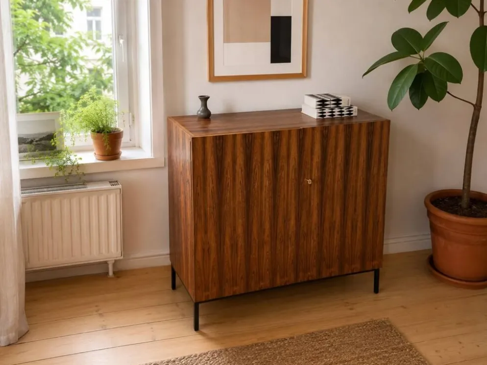 Secrétaire Mid Century Magic Box Bureau à domicile en précieux bois de palissandre