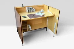 Secrétaire Mid Century Magic Box Bureau à domicile en précieux bois de palissandre