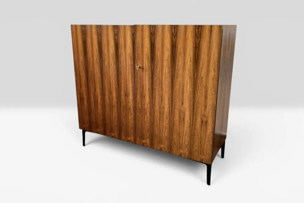 Secrétaire Mid Century Magic Box Bureau à domicile en précieux bois de palissandre