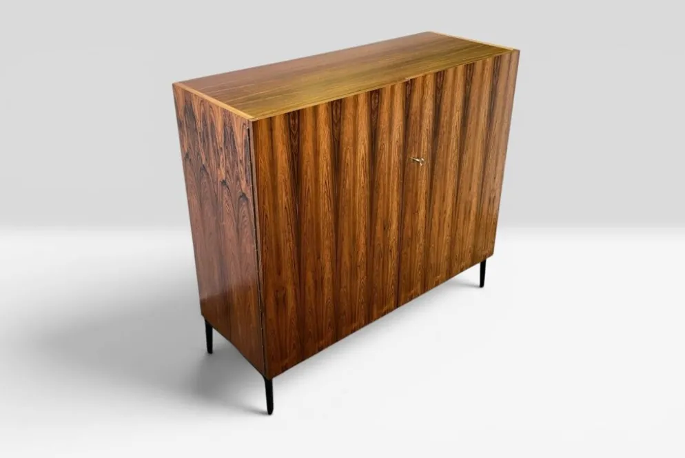 Secrétaire Mid Century Magic Box Bureau à domicile en précieux bois de palissandre