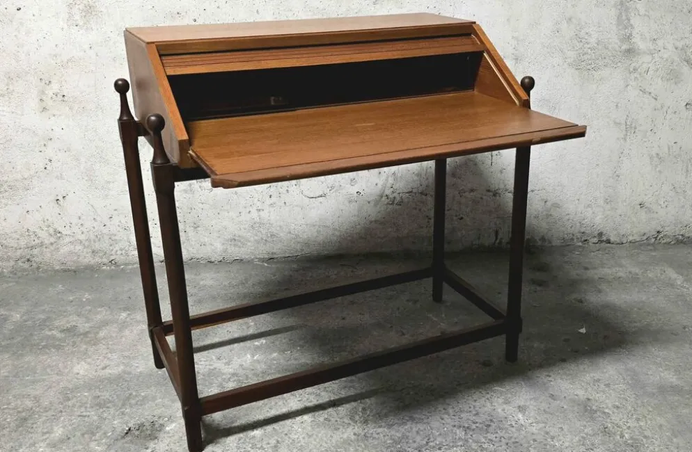 Secrétaire moderniste en teck de Fratelli Proserpio, Italie, 1960