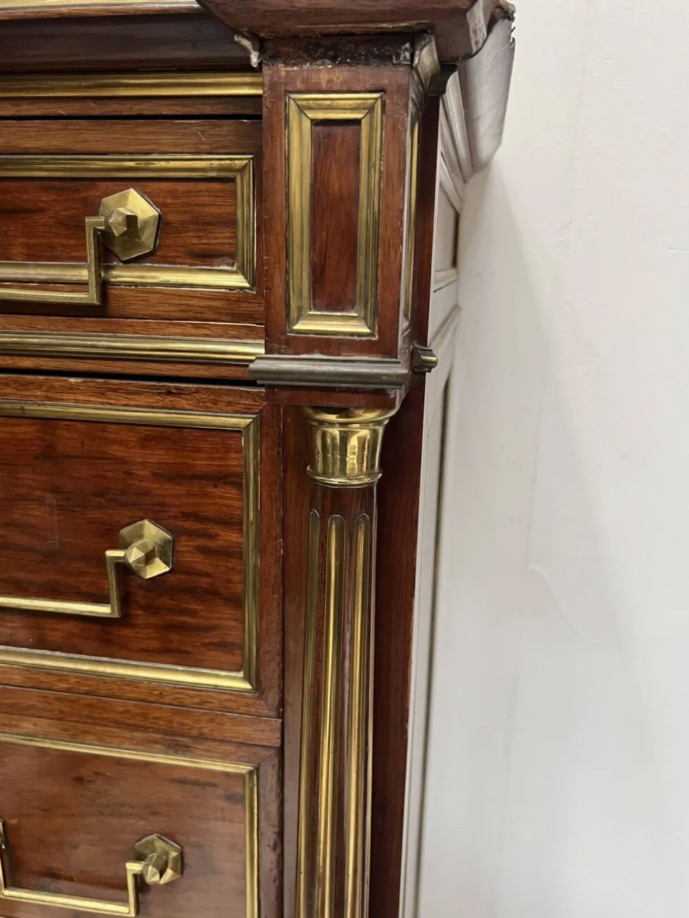 Secrétaire Napoléon III de style Louis XVI en acajou XIX siècle