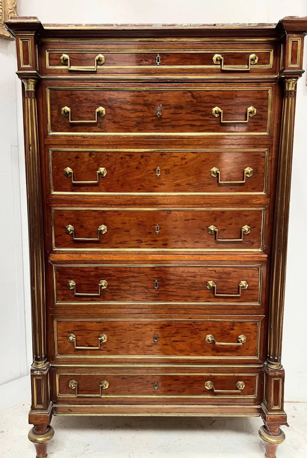 Secrétaire Napoléon III de style Louis XVI en acajou XIX siècle