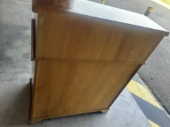 Secrétaire à rideau en merisier – Petit bureau de rangement, seconde m