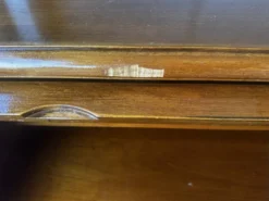 Secrétaire à rideau en merisier – Petit bureau de rangement, seconde m