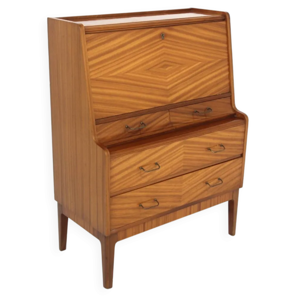 Secrétaire scandinave en acajou, Suède, 1960