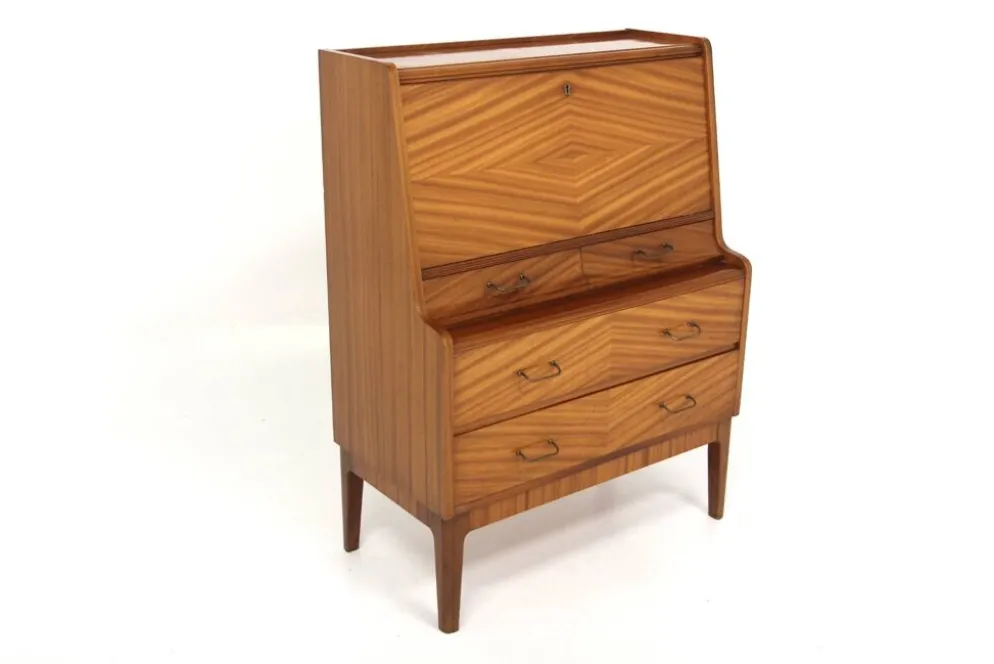 Secrétaire scandinave en acajou, Suède, 1960