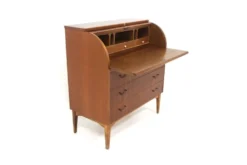 Secrétaire scandinave en acajou, Bröderna Gustafssons, Suède, 1950