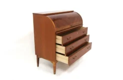 Secrétaire scandinave en acajou, Bröderna Gustafssons, Suède, 1950