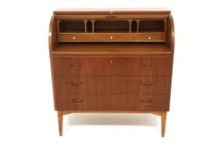 Secrétaire scandinave en acajou, Bröderna Gustafssons, Suède, 1950