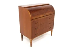 Secrétaire scandinave en acajou, Bröderna Gustafssons, Suède, 1950