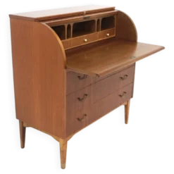 Secrétaire scandinave en acajou, Bröderna Gustafssons, Suède, 1950
