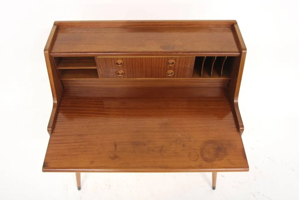 Secrétaire scandinave en acajou, Suède, 1950