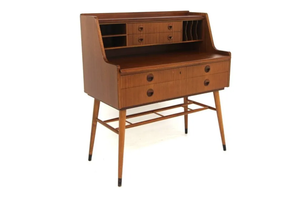 Secrétaire scandinave en acajou, Suède, 1950