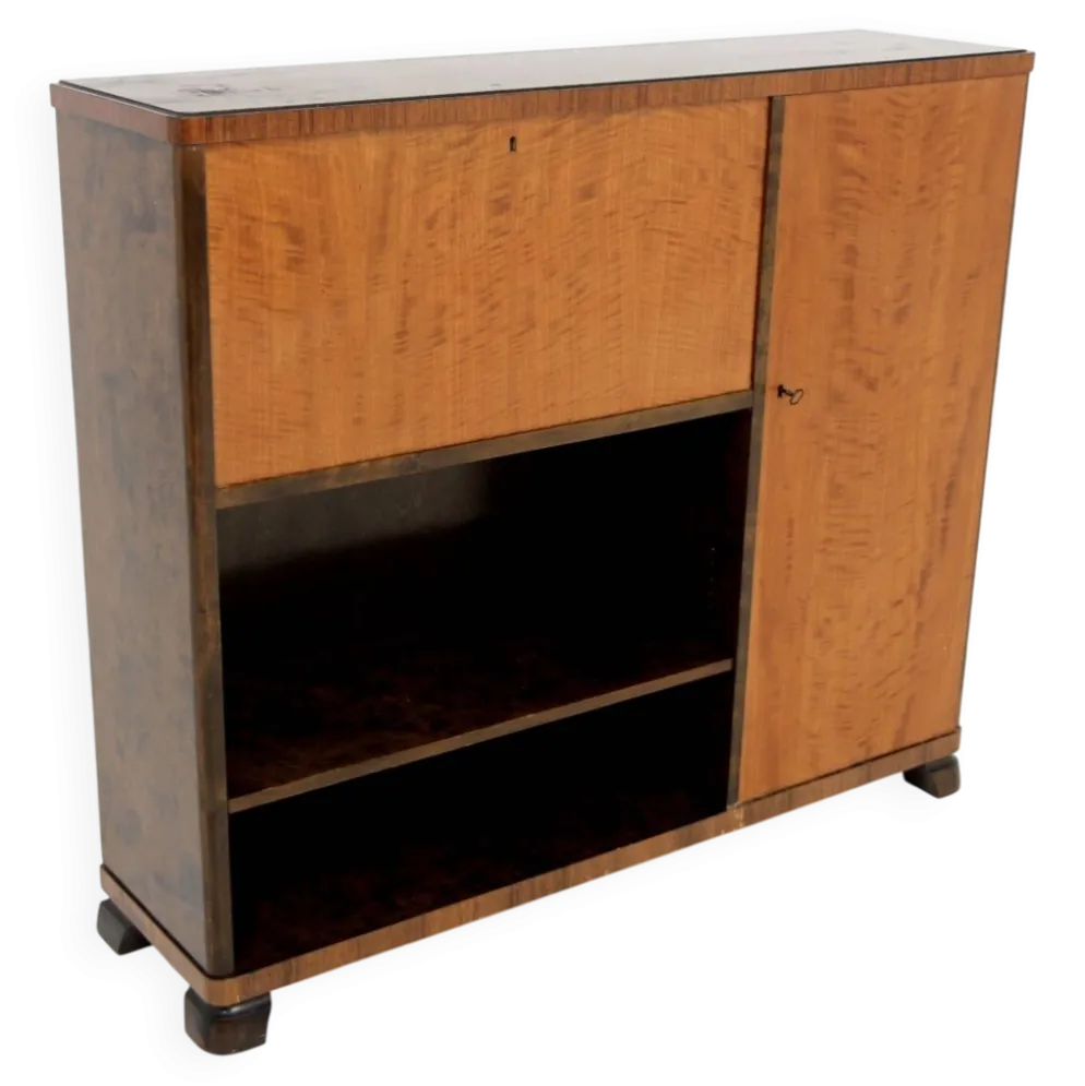 Secrétaire scandinave en bouleau, Swedish modern, Suède, 1940