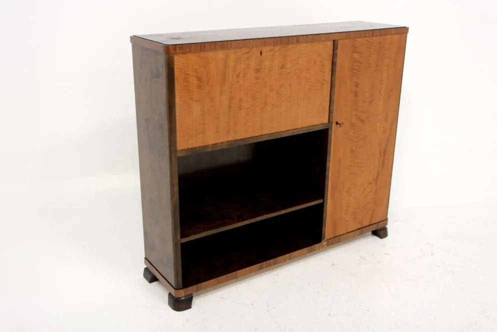 Secrétaire scandinave en bouleau, Swedish modern, Suède, 1940