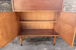 Secrétaire scandinave en chêne clair, années 50-60