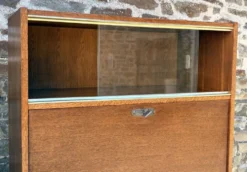 Secrétaire scandinave en chêne clair, années 50-60
