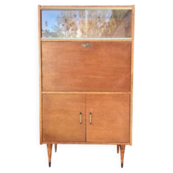 Secrétaire scandinave en chêne clair, années 50-60