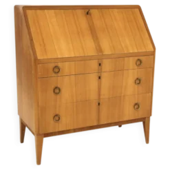 Secrétaire scandinave en orme, Swedish modern, Suède, 1940