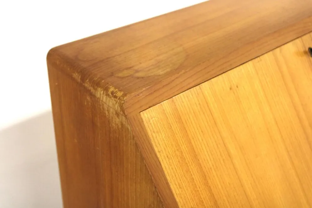 Secrétaire scandinave en orme, Swedish modern, Suède, 1940
