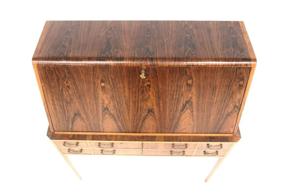 Secrétaire scandinave en palissandre, Suède, 1950