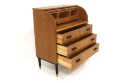 Secrétaire scandinave en teck, Suède, 1950