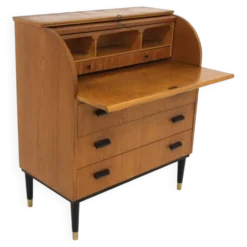 Secrétaire scandinave en teck, Suède, 1950