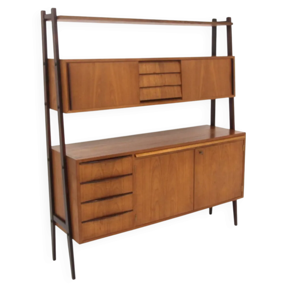 Secrétaire scandinave en teck, Suède, 1960