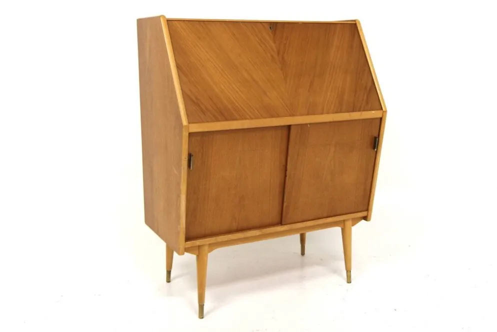 Secrétaire scandinave en teck, Suède, 1950