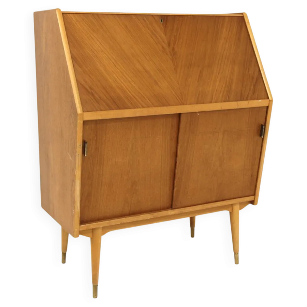Secrétaire scandinave en teck, Suède, 1950