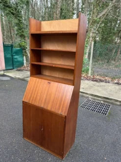 Secrétaire scandinave vintage en chêne 1950